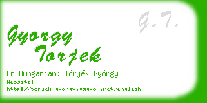 gyorgy torjek business card